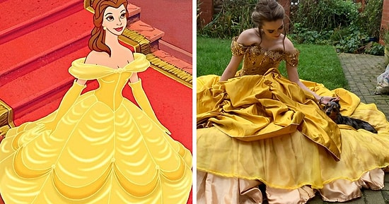 Девушка стала интернет-хитом, воссоздавая платья принцесс Диснея, Барби и других вселенных (15 фото)