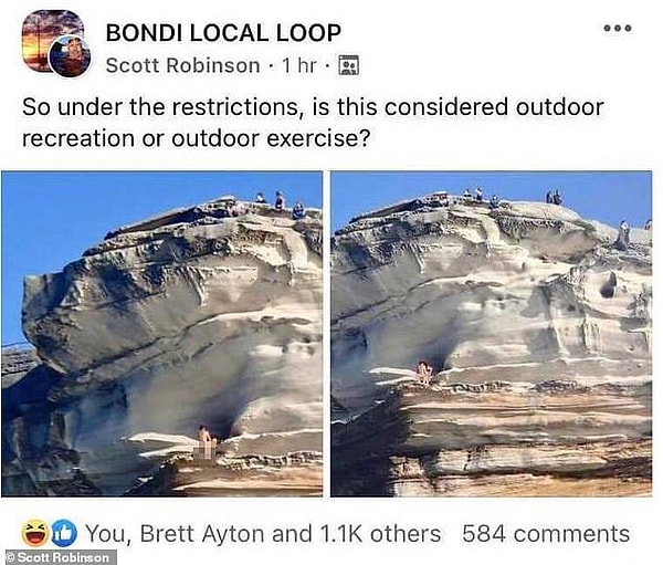 Фотограф Скотт Робинсон разместил фотографии в группе под названием Bondi Local Loop на Facebook.