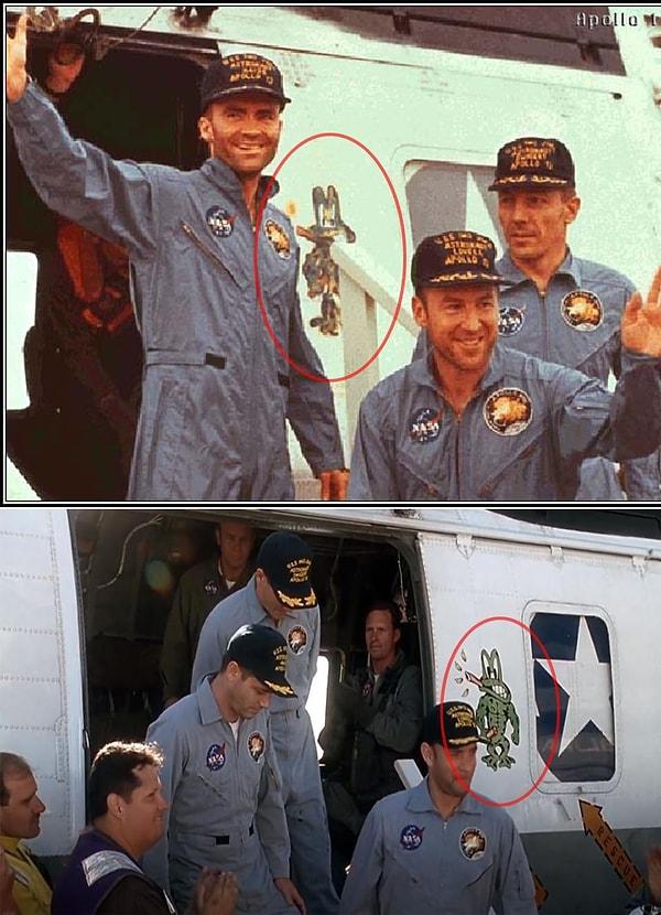 14. 'Apollo 13' o kadar gerçekçiydi ki, Pasifik Okyanusu'na giden kurtarma helikopterinin üstündeki kurbağa çıkartması bile filme eklenmişti.