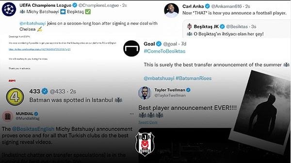 Tüm bu tepkilerin ardından Beşiktaş ise ''Kulübümüzün Michy Batshuayi Paylaşımı Büyük Beğeni Topladı'' notuyla bu görseli paylaştı.