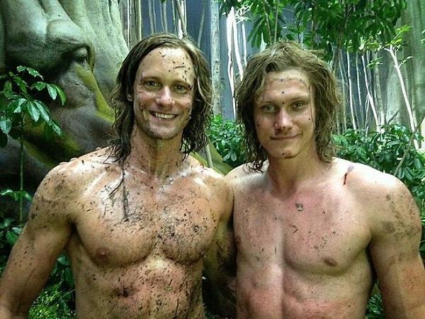 24. 'The Legend of Tarzan' filminde oyuncu Alexander Skarsgard ile beraber çalışan dublör Mark Slaughter da bu fotoğrafı sosyal medya hesabında paylaşmış.