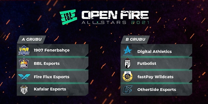 ESA Open Fire All Stars'ta Gruplar Belli Oldu