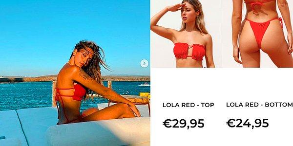 Zeynep Alkan'ın 'THE Lola CLUB' markasına ait bikini fiyatı ise 541,314 TL.