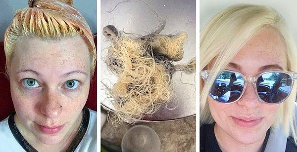 16. "Evde saç rengi açmak başarısız sonuçlandı. Kuaförüm düşündüğümden daha çok saçımı kurtarmayı başardı!"