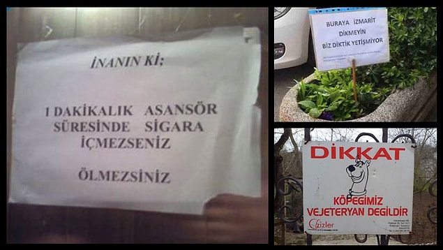 5. Uyarılarımız bile yaratıcı olsun, diyen hassas bünyeler