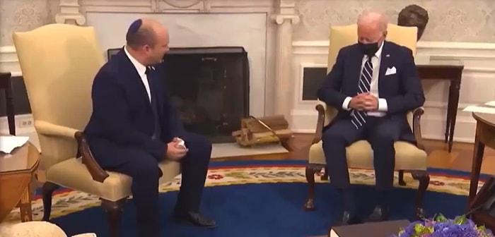 ABD Başkanı Joe Biden, İsrail Başbakanı Bennett ile Görüşürken Koltukta Uyuya Kaldı İddiası