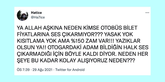 Feriha'nın Ailesinden İki Katına Çıkan Otobüs Fiyatlarına Twitter'da Son 24 Saatin Viral Olan İçerikleri