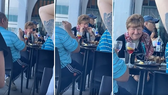 Yemek Masasında Jelatine Üfleyerek Islık Sesi Çıkartan Yaşlı Kadının Muhteşem Anları
