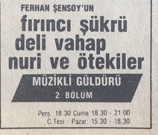 5. "Fırıncı Şükrü, Deli Vahap, Nuri ve Ötekiler" (1983)