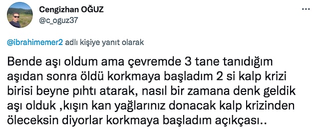 Aşı konusunda henüz ikna olmayan ve aklının bir köşesinde soru işaretleri bulunan insanlar da bu paylaşıma bazı yorumlar yaptı...