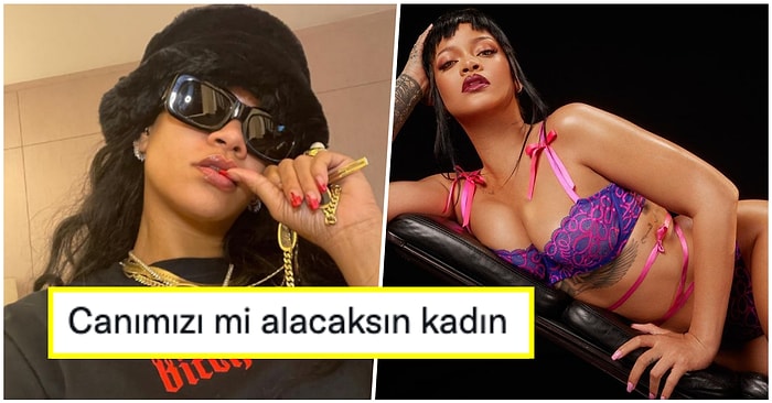 Kalkın Mahvolduk! Rihanna Yeni Koleksiyonunda Bulunan Fiyonklu İç Çamaşırı ile Verdiği Pozlarla Büyüledi