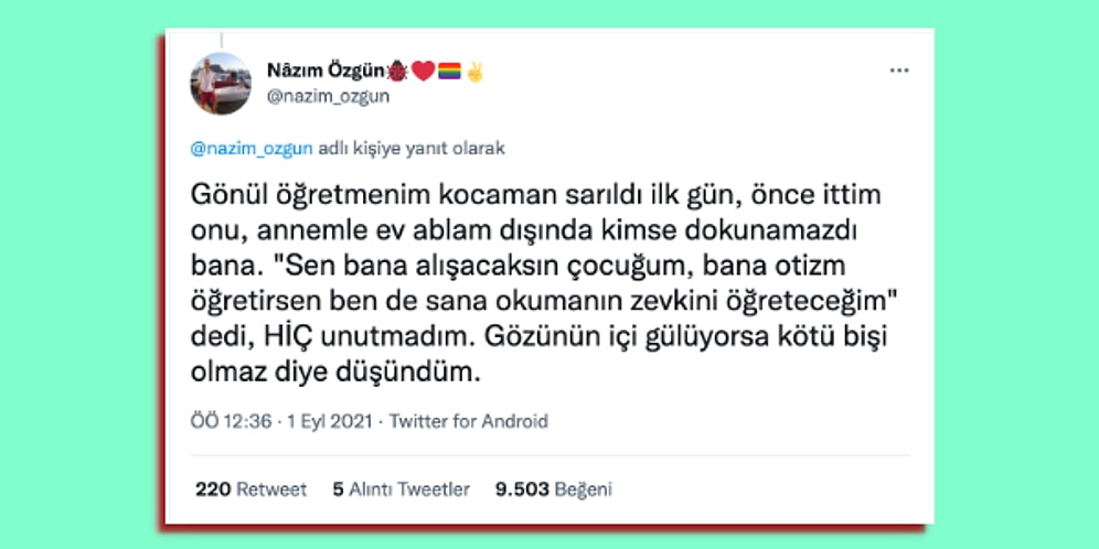 Otizmli Nazım'ın Hayatına Dokunan Gönül Öğretmen İnsanlığa Karşı İnancınızı Yeşertecek