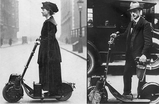15 фотодоказательств того, что электросамокаты существовали еще в 1916 году