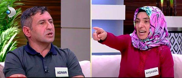 Bundan yaklaşık bir hafta önce Kanal D ekranlarında yayınlanan "Ece Üner ile Susma" isimli programa katılan Adnan bey, eşi ve babasını kendi evinde çocuklarının yanında ilişkiye girerken gördüğünü iddia etmişti.