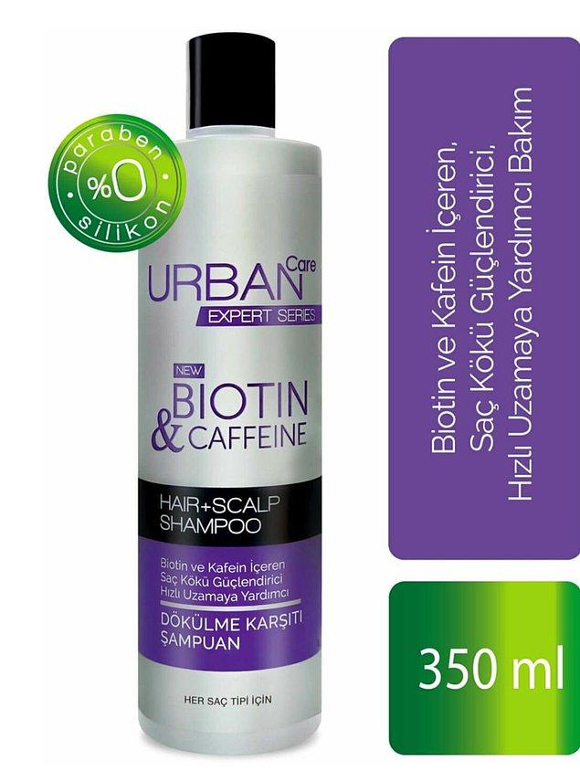 2. Mevsim geçişlerinde saçların dökülüyorsa Urban Care Biotin ve Kafein içeren saç kökü güçlendirici hızlı uzamaya yardımcı şampuanı mutlaka denemelisin.