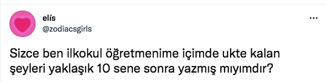 Twitter'da bulunan bu arkadaşım da bir &ouml;ğretmen travması yaşayanlardan. Yıllardır i&ccedil;inde ukte kalan o kelimeleri bir mesaj atarak &ouml;ğretmenine iletmiş.