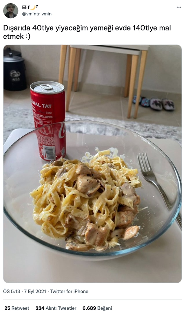 1. Makarnada bile durum böyleyse.
