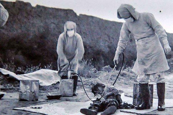 7. Birim 731'in deneylerinden geriye kalan bir fotoğraf.