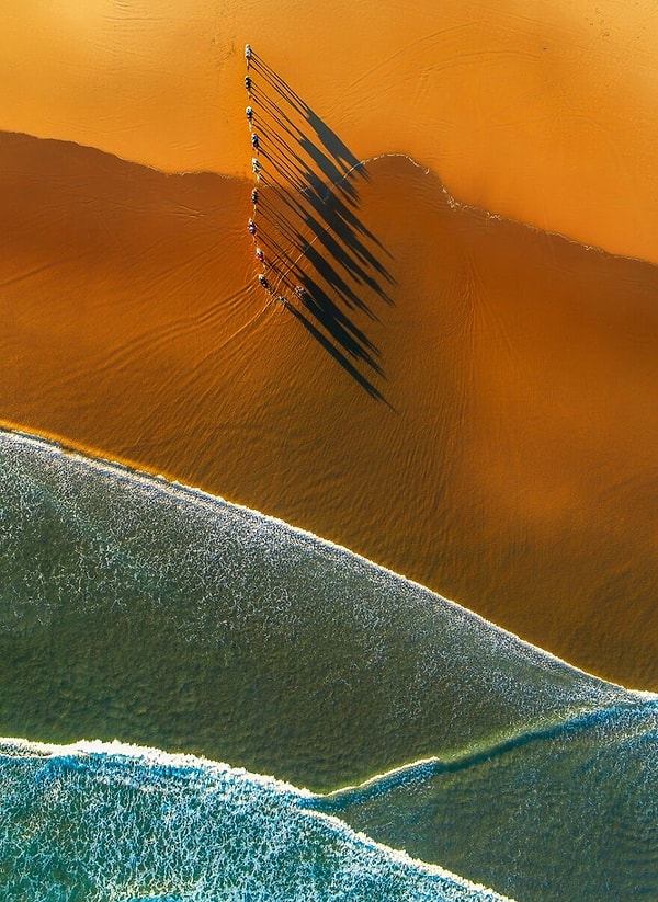 7. Тень верблюдов при закате