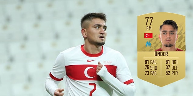 Ünder, FIFA 21'e göre daha zayıf.