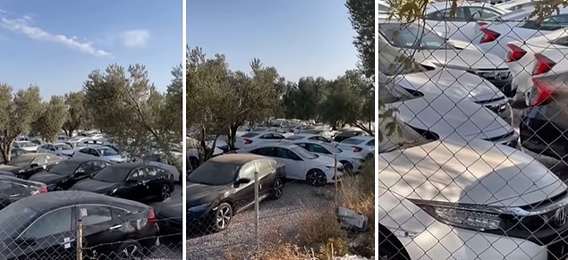 O sözlerle karşılaşan bir vatandaş da duruma isyan ederek bir alandaki araçları kaydetti. O vatandaşın iddiasına göre ise alanda bulunan onlarca aracın hepsi 0 araç.