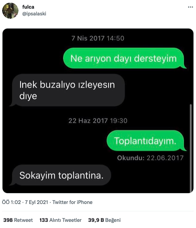 16. İnek daha önemli...
