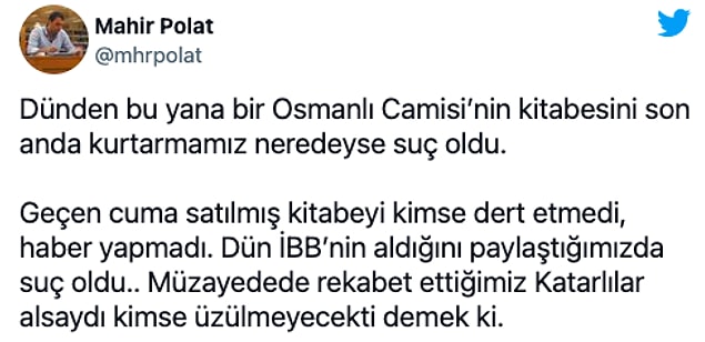 Mahir Polat, Beştepe'den gelen eleştiriler sonrası bir açıklama yaptı.