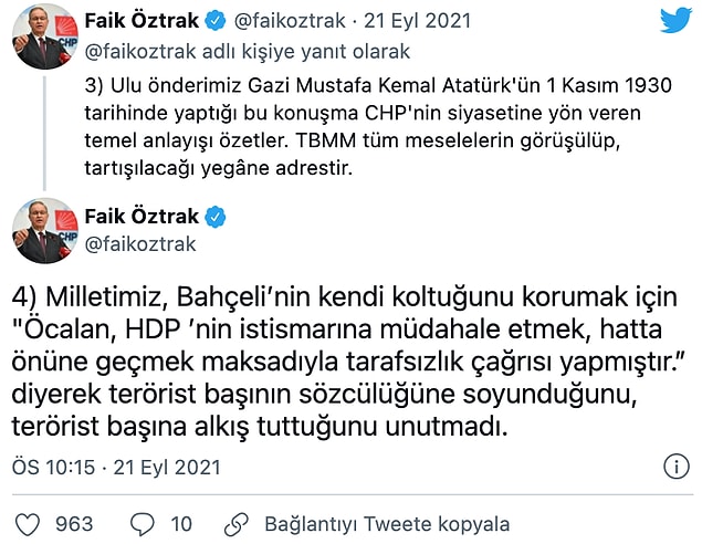 Öztrak'tan Bahçeli'nin sözlerine eleştiri