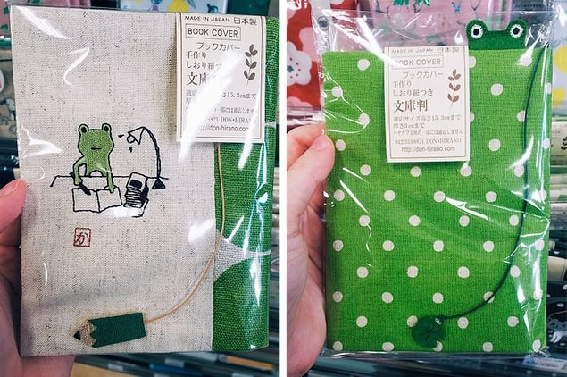 9. Japonya'da satılan bu sevimli kitap kapakları, toplu taşıma veya sokakta hangi kitabı okuduğunuzu gizleyen şirin bir detay.