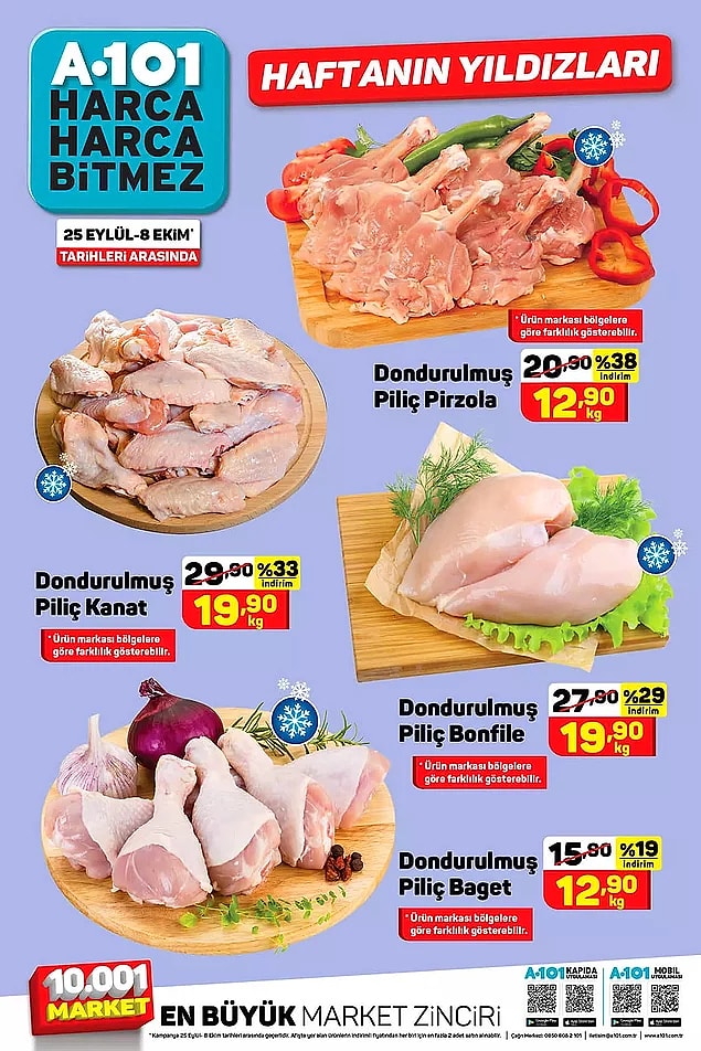 Piliç ürünleri;