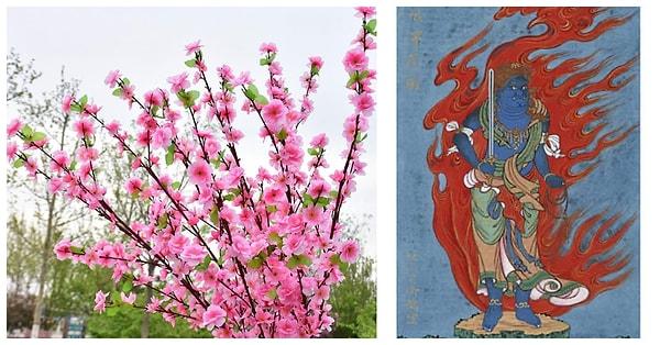 Antik Çin'de, insanlarda sivilcelere sebep olan şeytanlarla savaşmanın tek yolu şeftali çiçeğiydi!