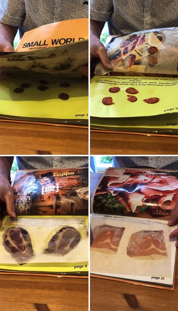 7. Мой друг пошел в ресторан, и их аперитив был подан в книге