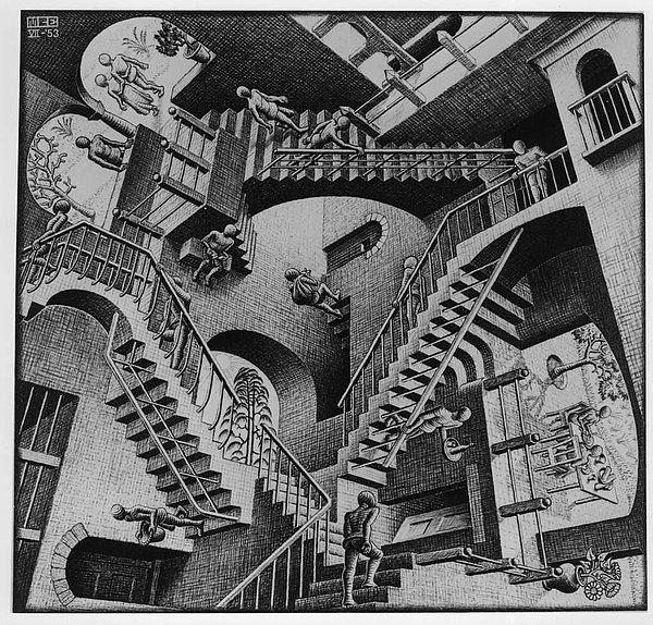 7. Merdivenlerde ise Hollandalı ressam M.C. Escher'in Relativity eserinden esinlenilmiş.