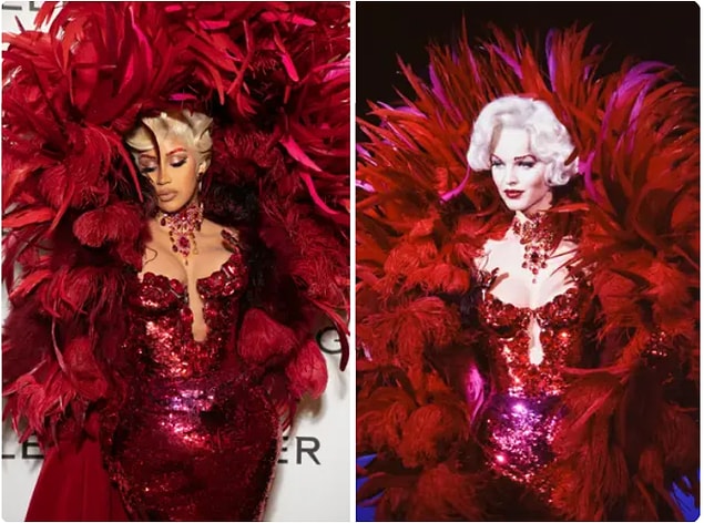 Thierry'nin 1995 Sonbahar/Kış koleksiyonunda Çekyalı model Eva Herzigová'nın podyumda yürüdüğü bu parçayla tüm dikkatleri üzerine çekti!