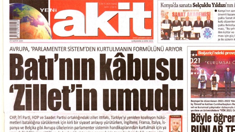 Yeni Akit: 'İngiltere, Fransa, İtalya ve İspanya Gibi Ülkeler Başkanlık Sistemi İçin Tasarı Hazırlıyor'