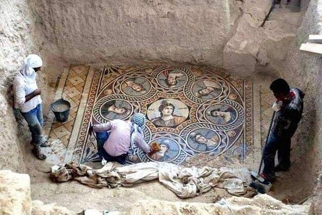 7. Tarihin saklı olduğu ülkemizde, Zeugma'da bulunan 2000 yıllık mozaik.