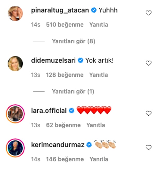 Ardından da insanlar da şu tarz yorumlar yapmış: