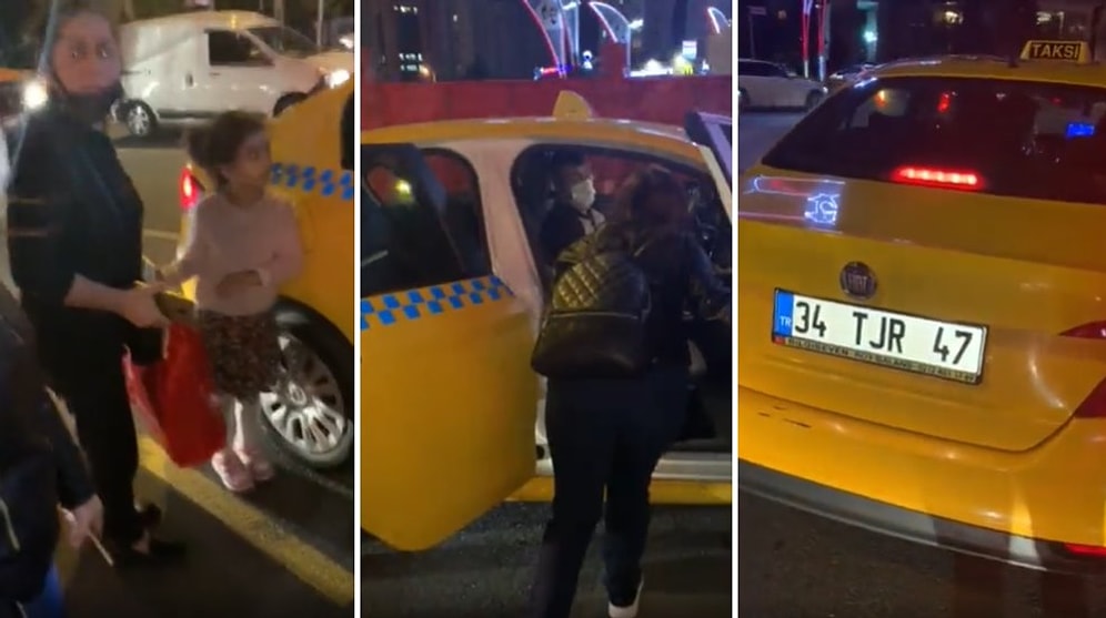 'Kızım Üşüyor' Diyen Kadını 'Karşının Taksisiyim' Diyerek Arabaya Almayan Taksici