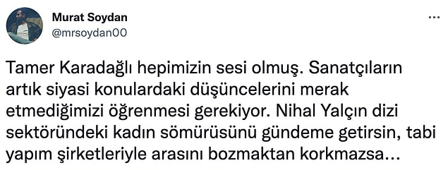 Tepkilerin sebepleri arasında Yalçın'ın ödül konuşmasında #İstanbulSözleşmesiYaşatır söylemlerine yer vermesi de vardı.