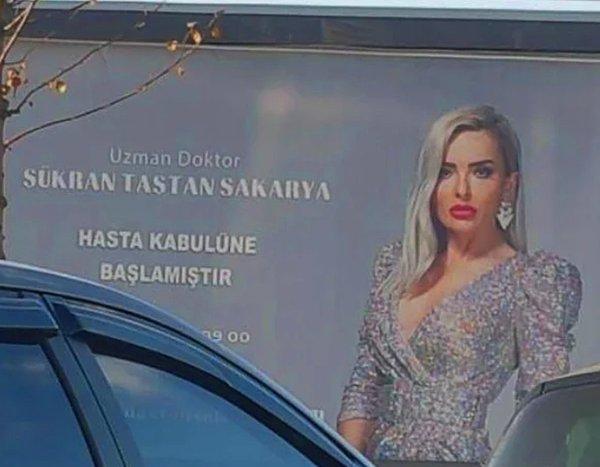 2. FTR Uzmanı Dr. Şükran Taştan Sakarya'nın billboard reklamı sosyal medyayı ikiye böldü!