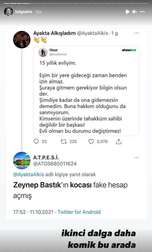 Kendini 'Zeynep Bastık'ın kocası' diye aratmasına ne diyorsunuz peki? 😂