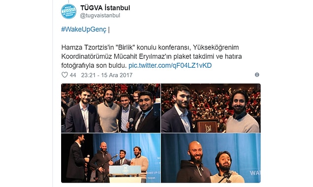 Vakıf, Türkiye Cumhuriyeti Kurucusu Mustafa Kemal Atatürk için şeytan ifadelerini kullanan Yunan yazar Hamza Tzortzis'e de plaket vermişti.