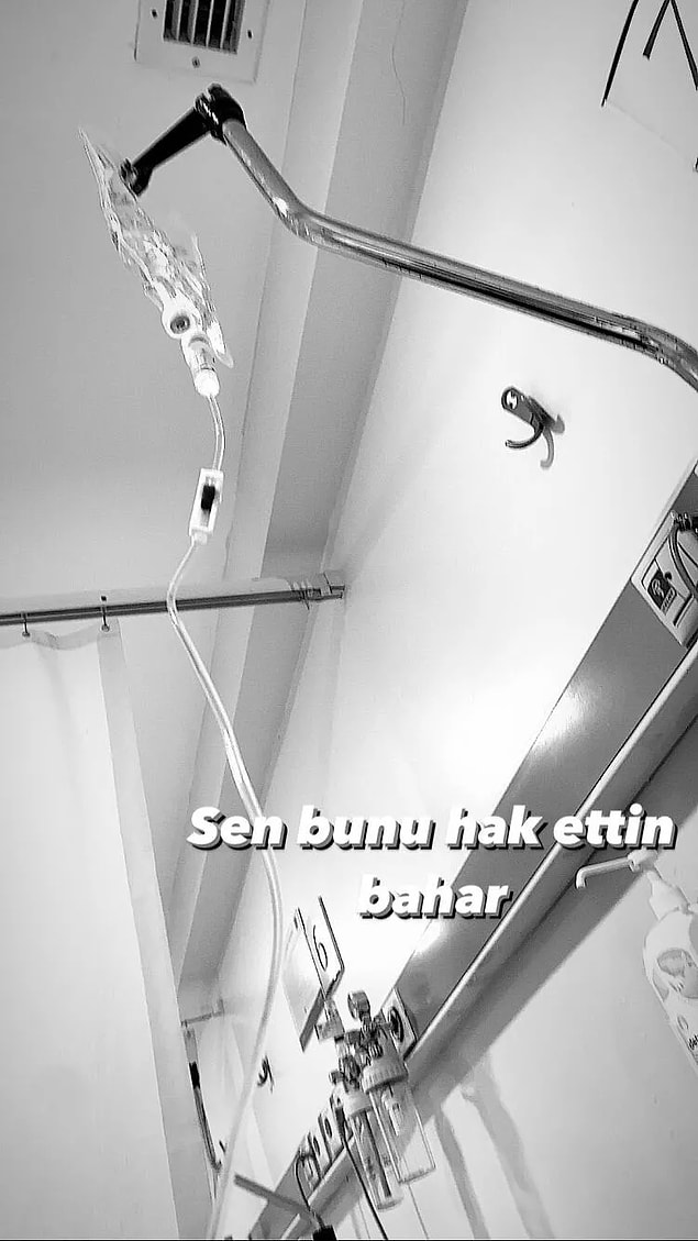 Bahar Şahin'in Hastaneden Paylaştığı Fotoğraf İse Şöyle;