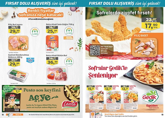 Piliç ürünleri;