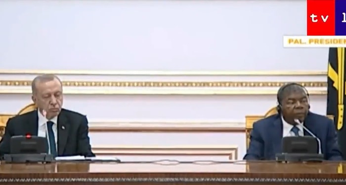 Cumhurbaşkanı Erdoğan'ın Angola Cumhurbaşkanı ile Yaptığı Ortak Açıklamada Uyuyakaldığı İddia Edildi