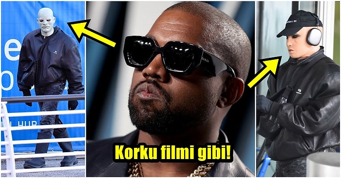 Hiçbir Hareketine Akıl Sır Erdiremediğimiz Kanye West Tanınmamak İçin Plastik Maske Taktı!