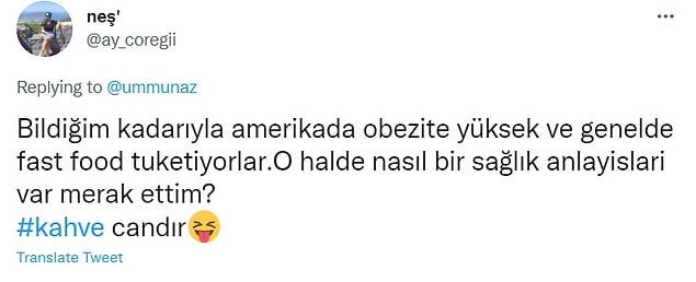 Amerikalıların genel yaşam tarzını düşünüp "bu ne perhiz, bu ne lahana turşusu?" diye düşünmek de doğal tabii.