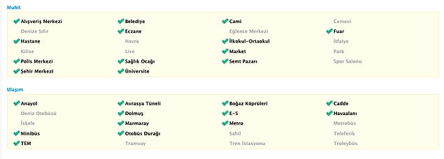 Çevrede de yok yok. Her yere, herkese yakın elbette. Ancak ilanda şahsen benim en çok hoşuma giden detaylardan biri...