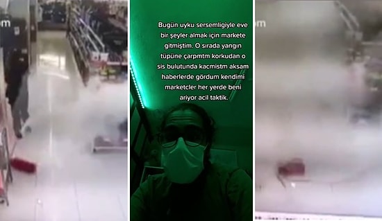 Uyku Sersemi Gittiği Markette Yangın Tüpünü Düşüren Gencin Akşam Haberlerde Kendini Gördüğü Efsane Olay