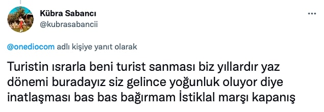 5. Hayır, sen turistsin!